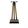 Capi 3pc Candle Holder Set w Candles- Bronze Wheel Shape- Solid Base
