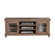 Anva TV Media Console- Shelves- Doors- Light Brown Mahogany- 64 Inch