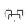 Melin 3pc Coffee and End Table Set- Geometric- Black Glass Marbled Top