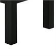 Tex 3pc Coffee and Side End Table Set- Gray Top- Black Wood Legs