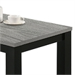Tex 3pc Coffee and Side End Table Set- Gray Top- Black Wood Legs