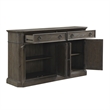 Koa 66 Inch Sideboard Server Console- 2 Beveled Drawers- Driftwood Brown