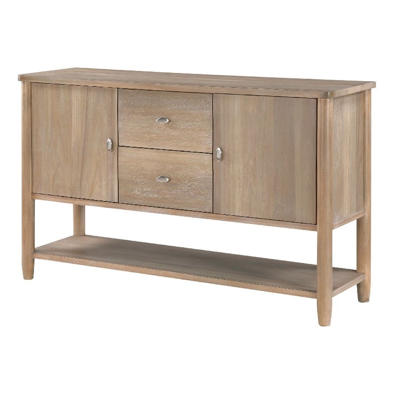 Rinie Sideboard Buffet Console- 2 Drawer and Cabinets- Brown