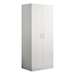 Cae 72 Inch Cabinet Armoire with Shelf- Hanging Rod- Double Door- White