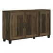 Elia Shoe Cabinet with 3 Doors and 6 Shelves- Dusty Oak Brown 45 Inch