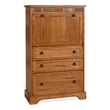 Murphy Desk Armoire Cabinet- 3 Drawer File Storage- Brown 53 Inch