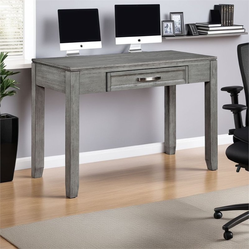 Thiem Writing Laptop Desk- 1 Drawer- Gray Wood Veneer- 42 Inch