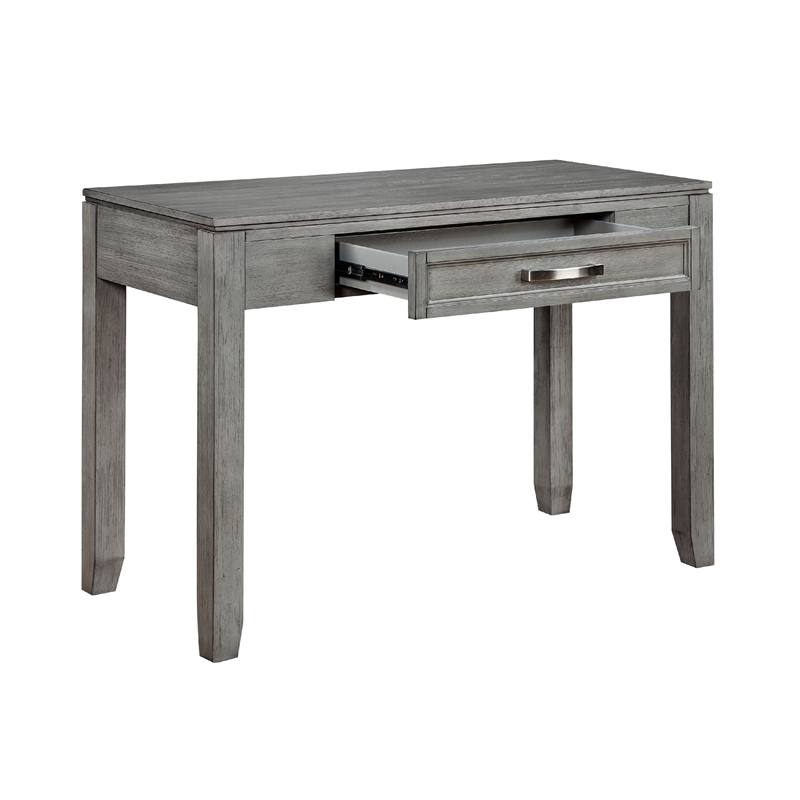 Thiem Writing Laptop Desk- 1 Drawer- Gray Wood Veneer- 42 Inch