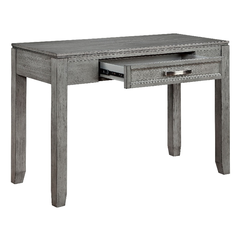 Thiem Writing Laptop Desk- 1 Drawer- Gray Wood Veneer- 42 Inch