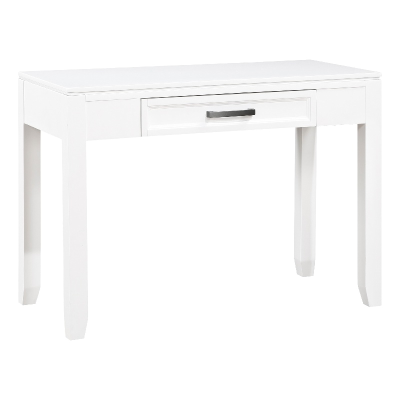 Thiem Writing Laptop Desk- 1 Drawer- White Veneer- 42 Inch