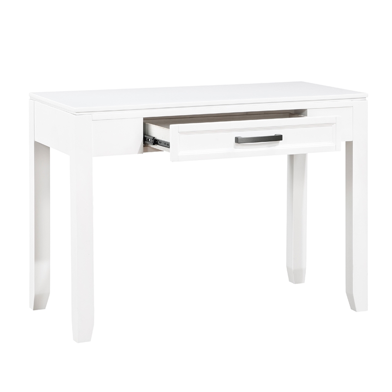 Thiem Writing Laptop Desk- 1 Drawer- White Veneer- 42 Inch