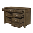 Belinda Credenza Desk with Shelves and Drawers- Classic Brown- 44 Inch