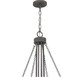 Nexy 29 Inch Chandelier-8 Light Bulb Sockets-Gray Metal Cage Design