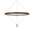 Erbo 11 Inch Pendant Light Fixture-Dimmable LED-Pine Wood and Chrome