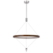 Erbo 11 Inch Pendant Light Fixture-Dimmable LED-Pine Wood and Chrome