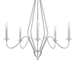 Wehy 30 Inch Chandelier w Canopy-Chrome Metal-Candelabra Design