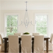 Wehy 30 Inch Chandelier w Canopy-Chrome Metal-Candelabra Design