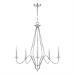 Wehy 30 Inch Chandelier w Canopy-Chrome Metal-Candelabra Design