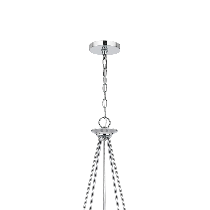 Wehy 30 Inch Chandelier w Canopy-Chrome Metal-Candelabra Design
