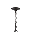 Acia 24 Inch Chandelier-Square Organza Shade-Wood-Metal
