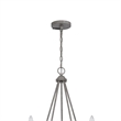 Lony 26 Inch Chandelier with White Beaded Candelabra Design-Metal