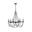 Tura 30 Inch Chandelier-Classic Chrome Beaded Candelabra Design