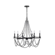 Tura 30 Inch Chandelier-Classic Chrome Beaded Candelabra Design