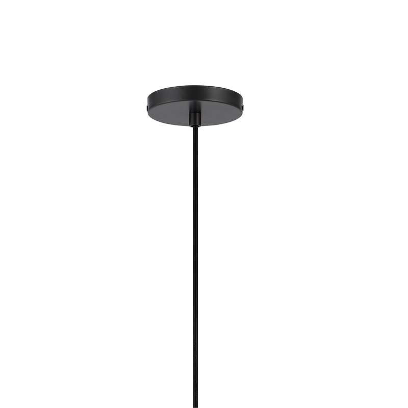 Oly 16 Inch Pendant Light w Burlap Rope Design-Dark Gray