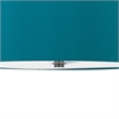 Sia Pendant Light Fixture w Blue Hardback Drum Shade-24 Inch Chrome