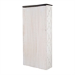 Zena Bookcase- X Cross Panels- 5 Shelves- 76 Inch White- Brown Veneer
