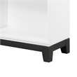 Thiem Bookcase- 4 Cube Shelves- White- Black Veneer- 43 Inch