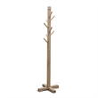 Rena Coat/Hat Tree Stand- 8 Wood Stems- 72 Inch Light Brown Mahogany