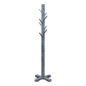 Rena Coat- Hat Rack Stand- 8 Wood Stems- 72 Inch Ocean Blue Mahogany