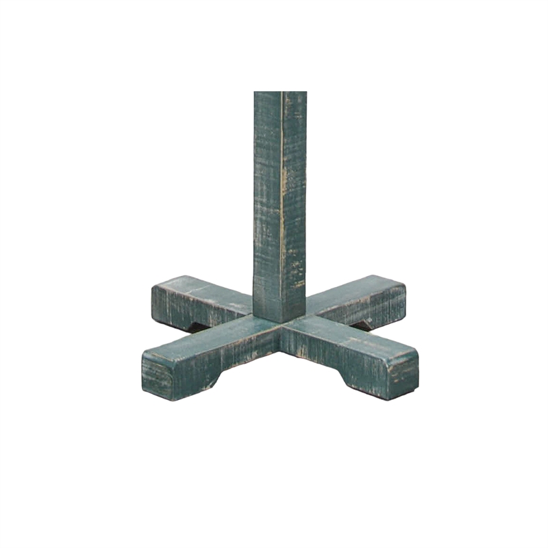 Rena Coat- Hat Rack Stand- 8 Wood Stems- 72 Inch Rustic Green Mahogany