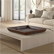 Flint Decorative Serving Tray-27x27 Square Dark Rustic Oak Brown