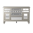 Jomo Sideboard Buffet Console- Mirror Front- 5 Drawers Silver- 57 Inch