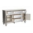 Jomo Sideboard Buffet Console- Mirror Front- 5 Drawers Silver- 57 Inch
