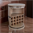 Flint Barrel Wine Rack-15 Slots-Stemware Rack-Brown Mahogany Wood
