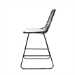 Outdoor Counter Stool Chair Set of 2- Black Iron Frame Construction