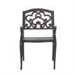 Serb Outdoor Dining Patio Chair Set of 2- Handcrafted Metal Copper Patina