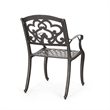 Serb Outdoor Dining Patio Chair Set of 2- Handcrafted Metal Copper Patina
