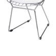 Kids Shuttle Chair Set of 2- White Faux Leather- Mesh Chrome Metal