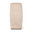 Cid Jim 19 Inch Dining Chair Set of 2- Beige Velvet Fabric- Brushed Brass