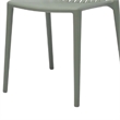 Womu Outdoor Side Chair Set of 4- Moss Green Finish- Slatted Backrest
