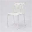 Womu Outdoor Side Chair Set of 4- White Finish- Open Slatted Backrest