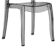 Outdoor Dining Chair Set of 4- Oval Back- Smoke Gray Transparent