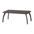 Honi 4pc Outdoor Table Set- 2 Accent Chairs 1 Loveseat- Brown Rattan- Iron
