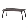 Honi 4pc Outdoor Table Set- 2 Accent Chairs 1 Loveseat- Brown Rattan- Iron