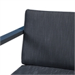 Novi 3pc Outdoor Set- 1 Loveseat- 2 Accent Chairs- Dark Gray Fabric- Metal
