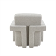 Cid Lily 28 Inch Accent Chair- Light Gray Polyester- Foam Cushions- Wood